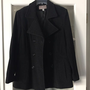 Charcoal Traditional Women's Pea Coat